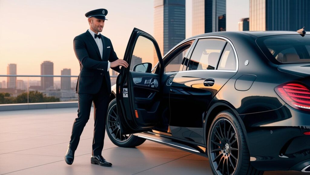 What to Expect from a Premium Chauffeur Service. with Black Mercedes S 2023