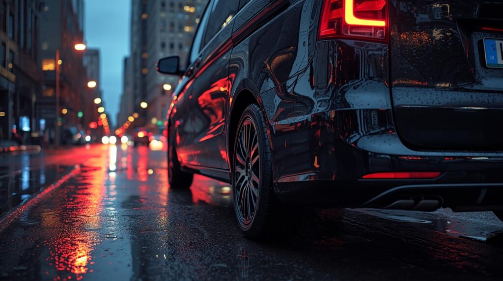 Black Mercedes V Class on City Rides