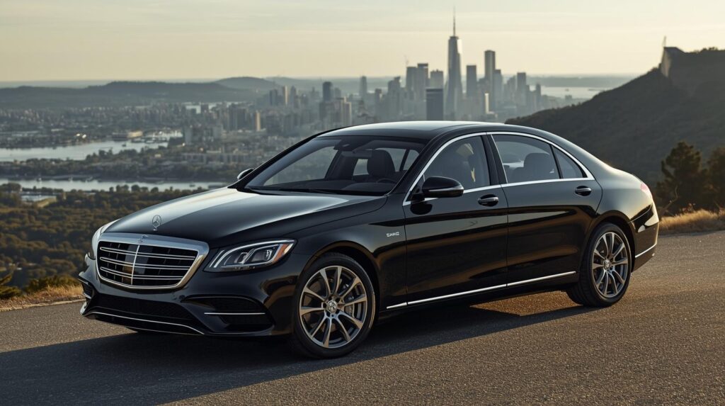 Black Mercedes S Class 2023 for Bleisure Travel