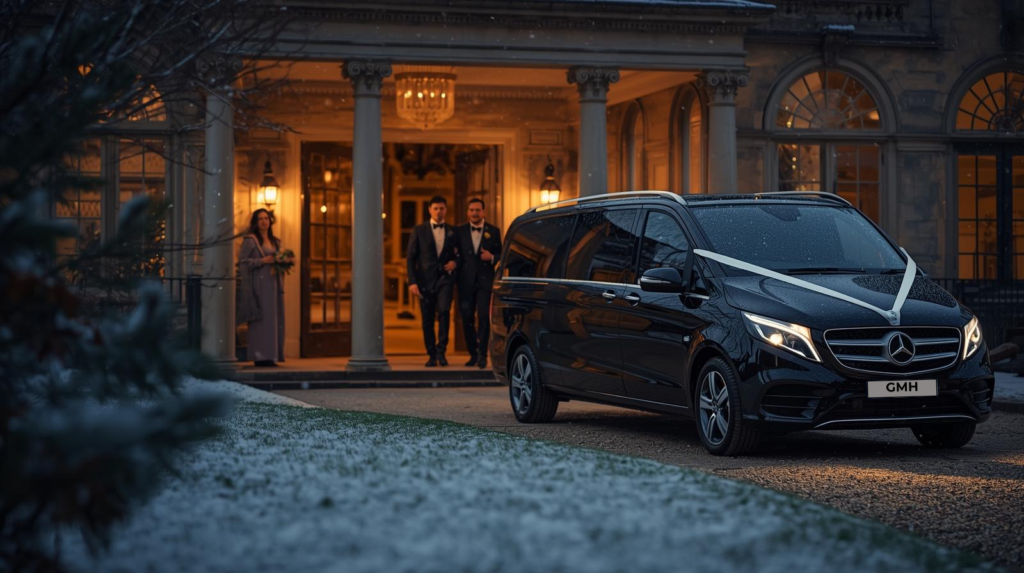 Mercedes V Class outside a venue in UK